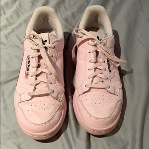Pink adidas continental 80s
